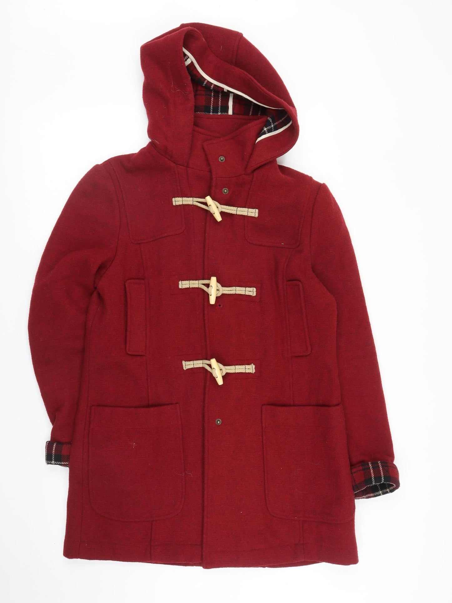 Primark Womens Red   Overcoat Coat Size 12