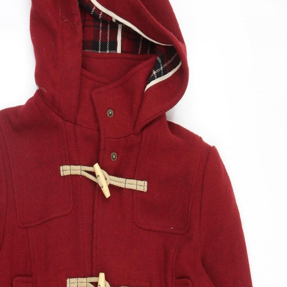 Primark Womens Red   Overcoat Coat Size 12