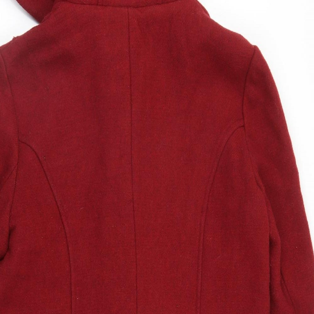 Primark Womens Red   Overcoat Coat Size 12