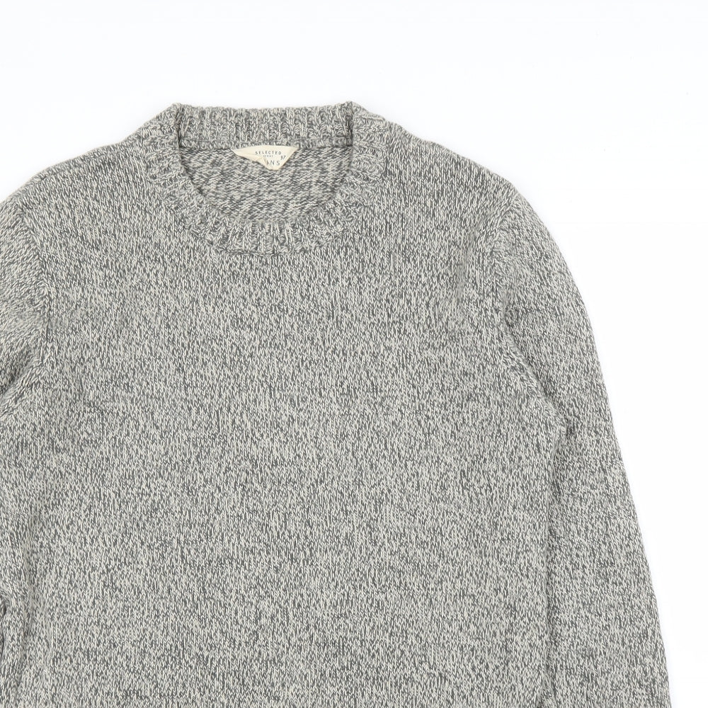 Homme Mens Grey   Pullover Jumper Size M
