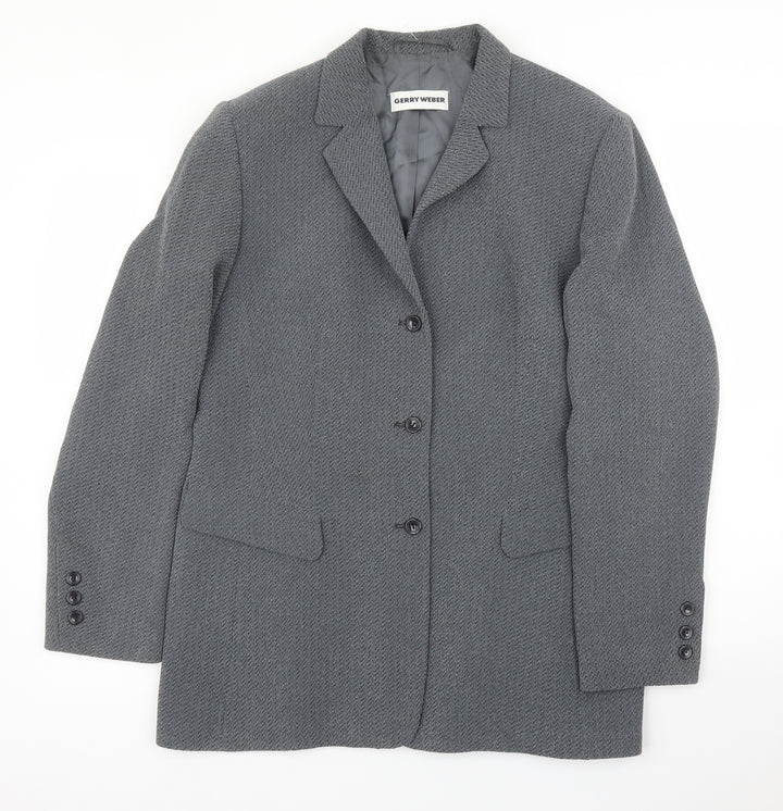Gerry Weber Womens Grey Jacket Blazer Size 14