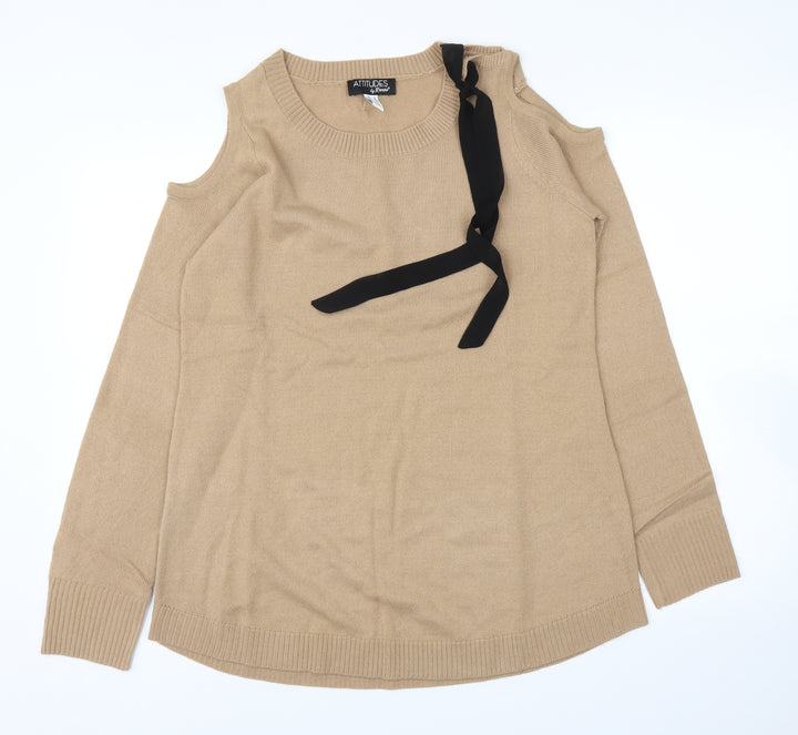 Attitudes Womens Beige Tunic Jumper Size S