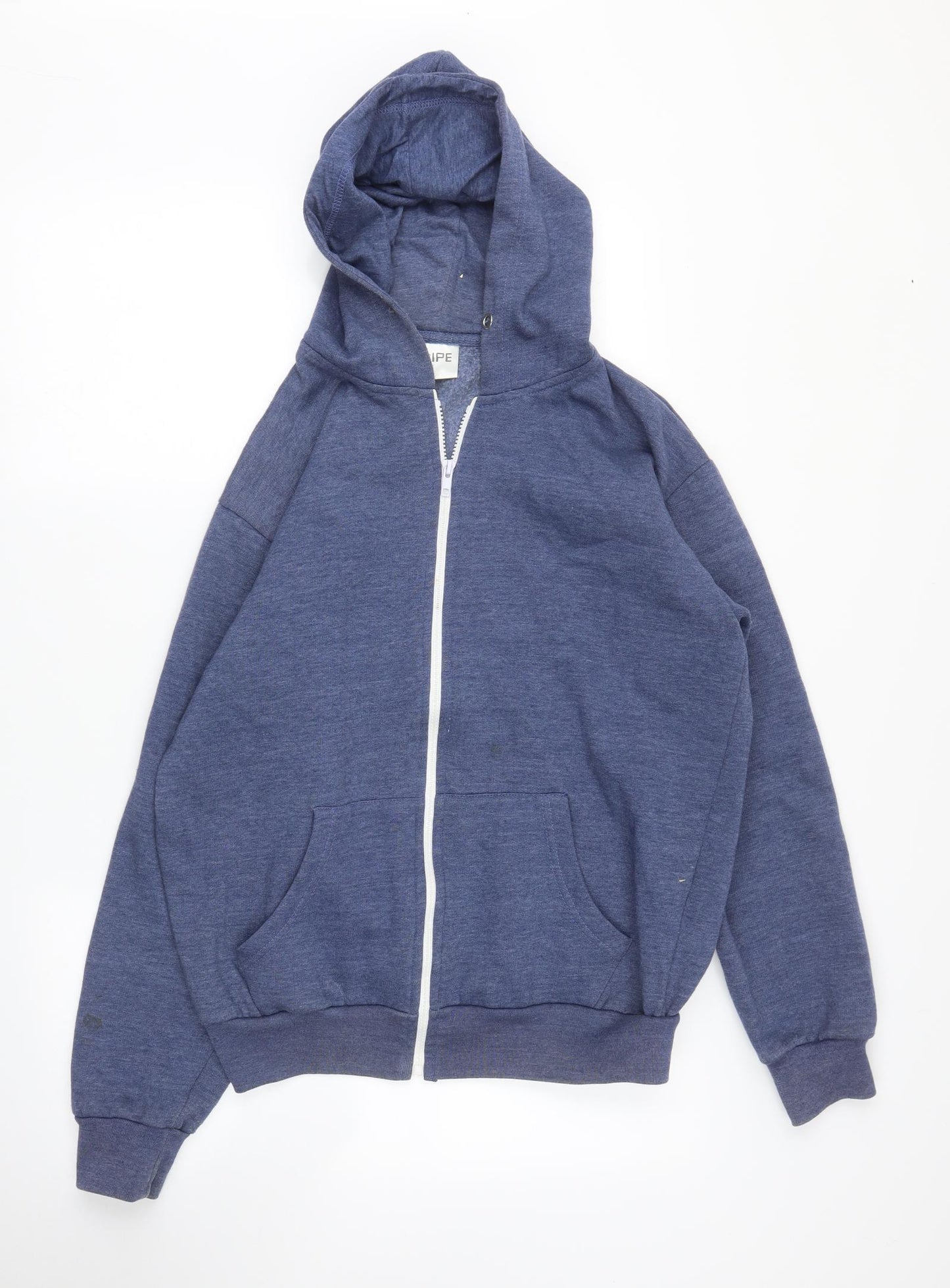 Tulipe Mens Blue   Full Zip Hoodie Size XL
