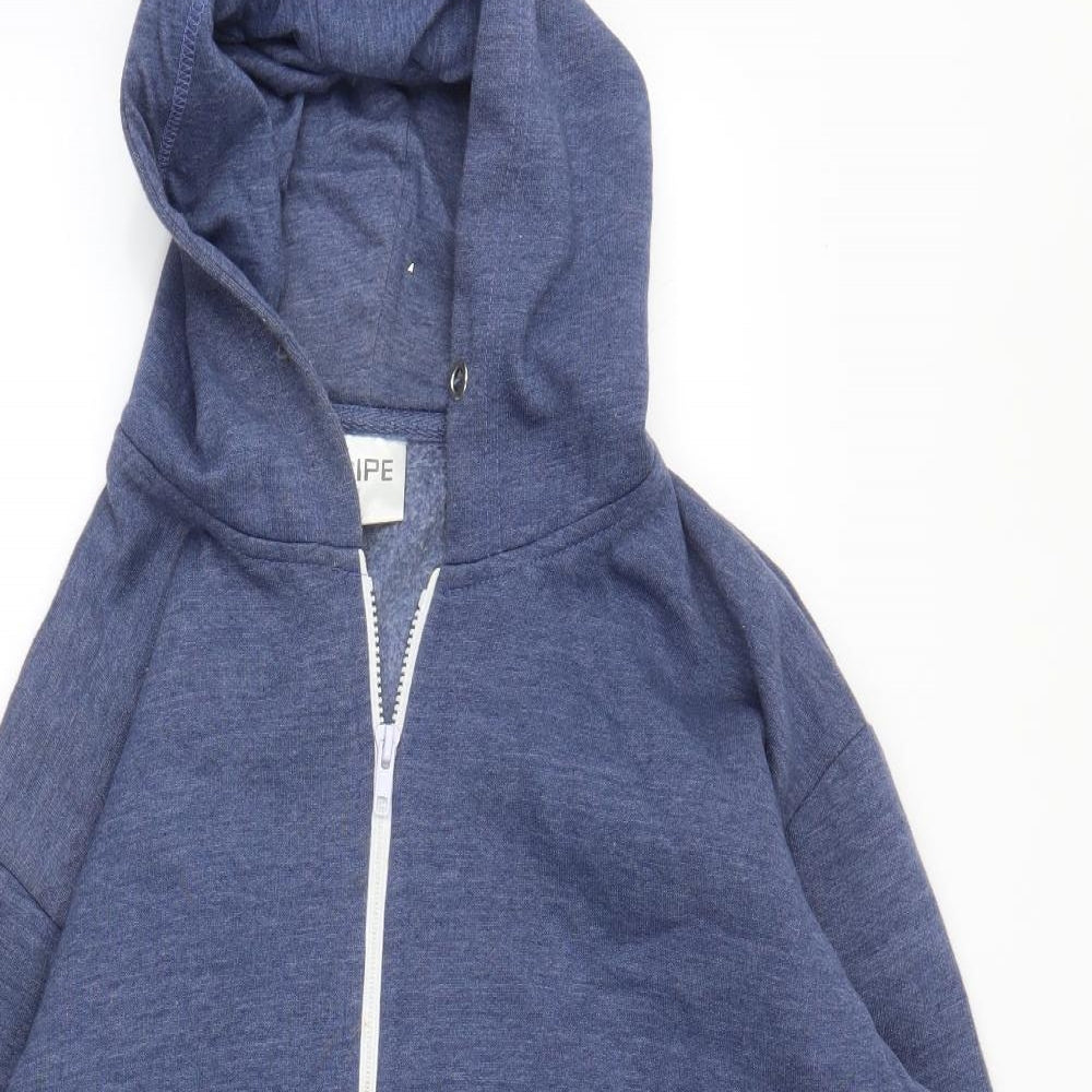 Tulipe Mens Blue   Full Zip Hoodie Size XL