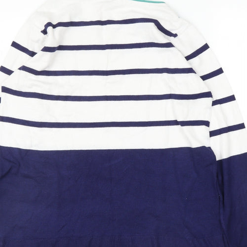Intuition Womens Blue Striped  Pullover Jumper Size 16