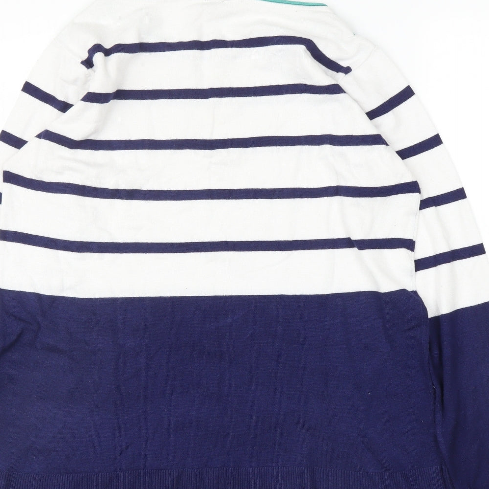 Intuition Womens Blue Striped  Pullover Jumper Size 16