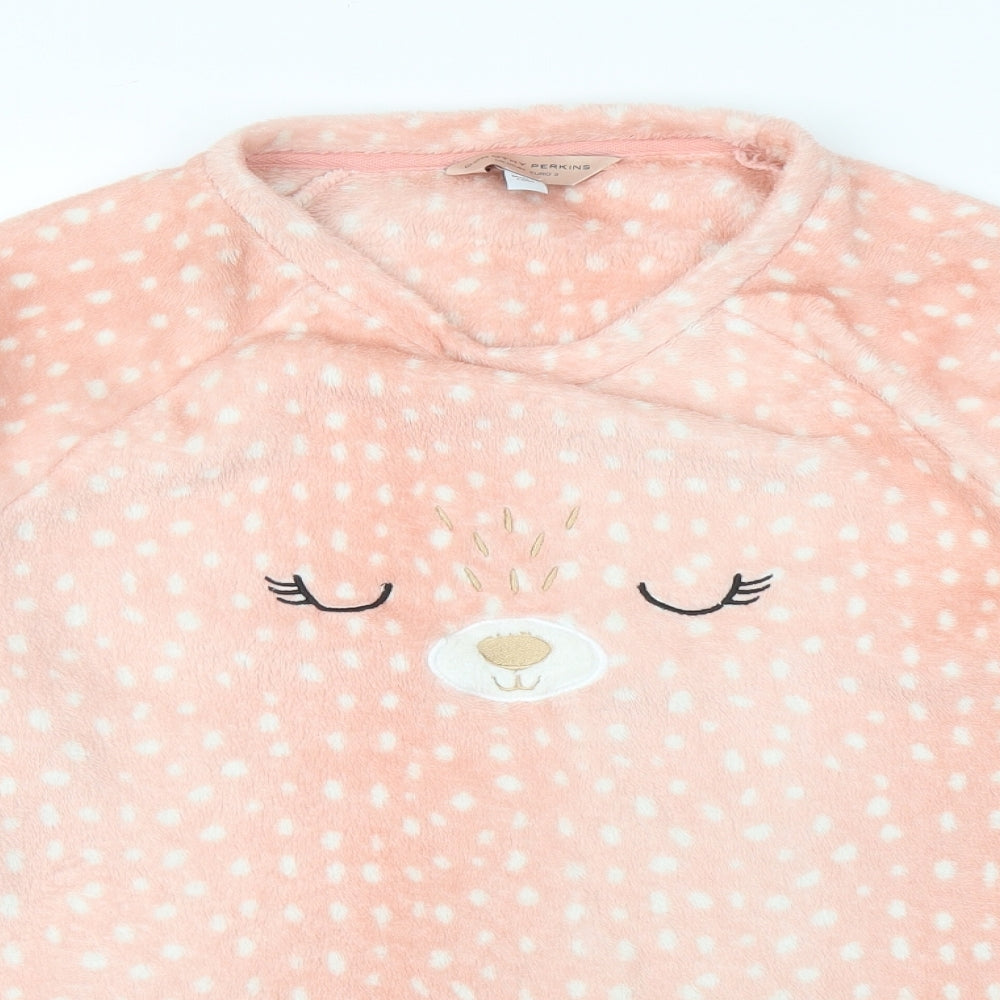 Dorothy Perkins Womens Pink Polka Dot  Pullover Jumper Size M  - PJ top