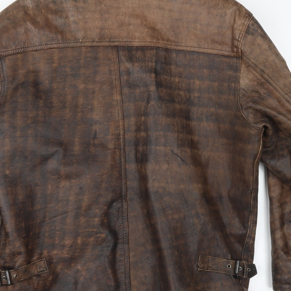 Akaso Mens Brown   Biker Coat Size M