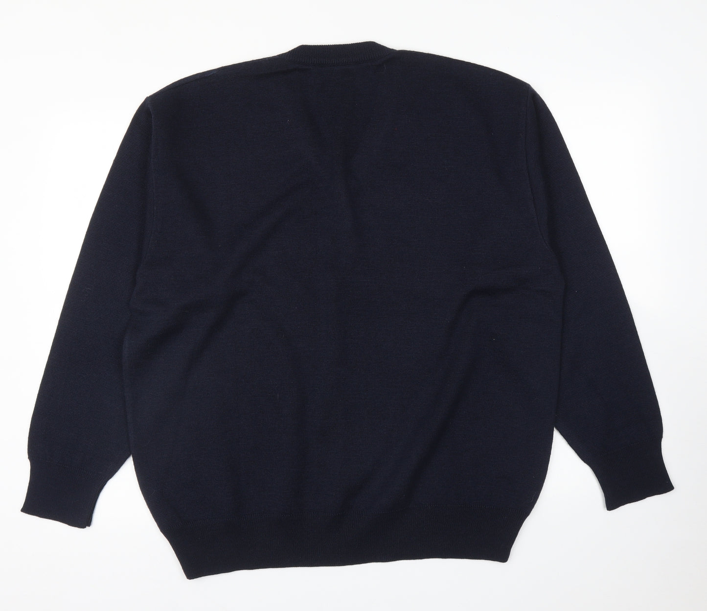 Gabicci Mens Blue Geometric  Pullover Jumper Size XL