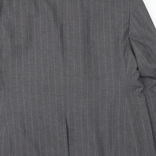 George Mens Grey Striped  Jacket Suit Jacket Size 46