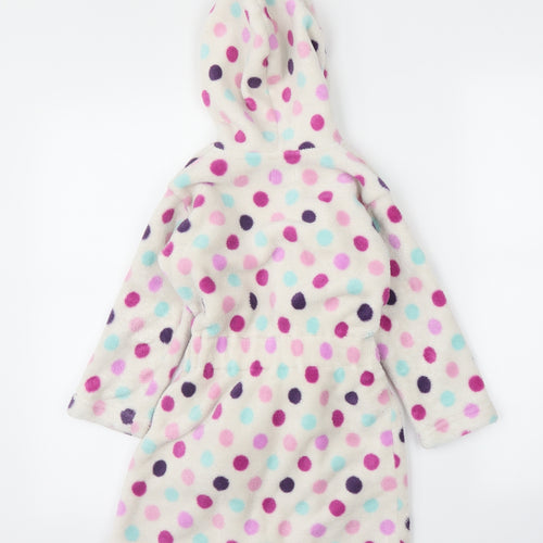 F&F Girls White Polka Dot  Capri Robe Size 3-4 Years