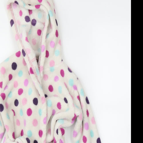 F&F Girls White Polka Dot  Capri Robe Size 3-4 Years