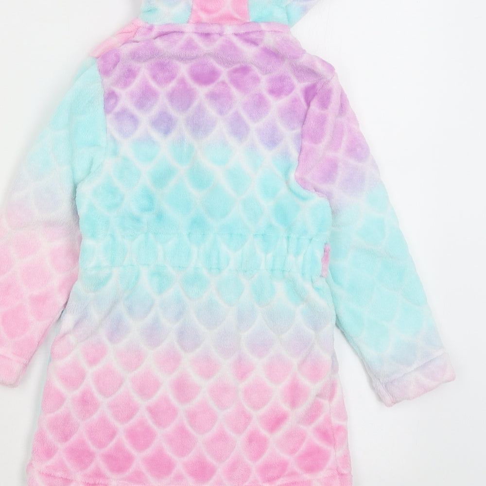 Matalan Girls Blue Solid  Kimono Gown Size 2-3 Years  - Mermaid