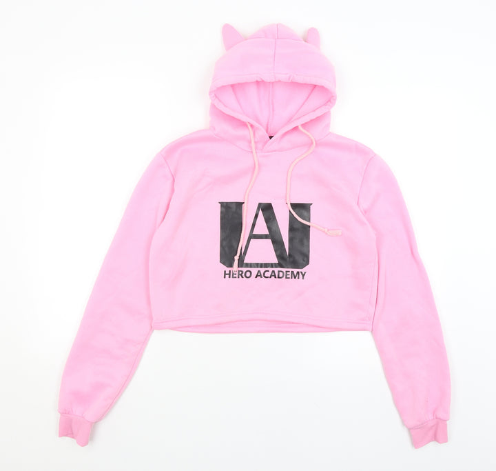Preworn Womens Pink   Pullover Hoodie Size L  - Hero Acadamy