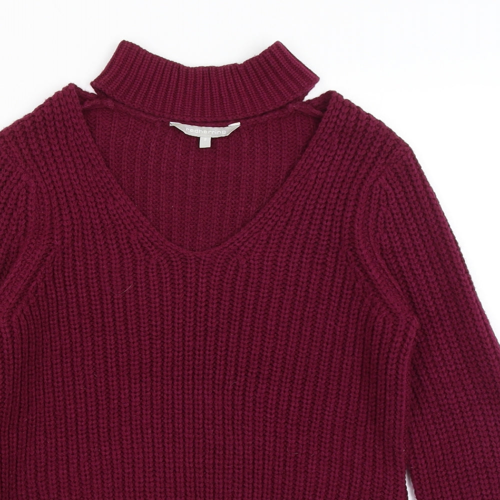 Red Herring Womens Purple   Pullover Jumper Size 8