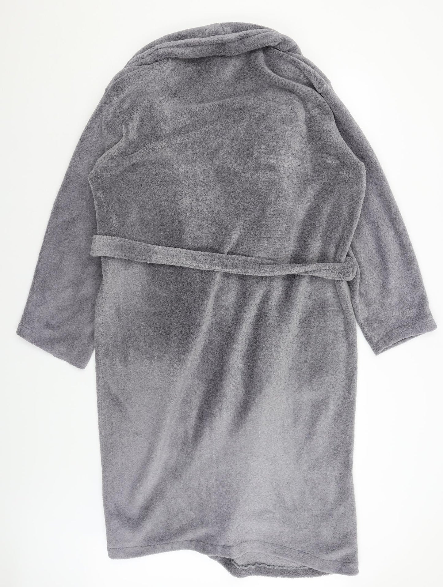 Easy Mens Grey Solid   Gown Size M