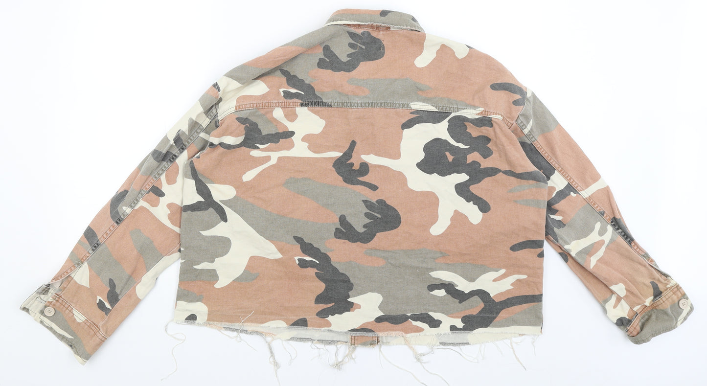 Topshop Womens Brown Camouflage  Jacket  Size 12