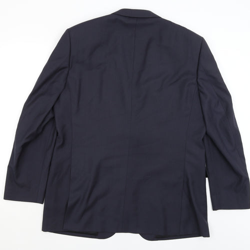 Greenwoods Mens Blue Striped  Jacket Blazer Size XL