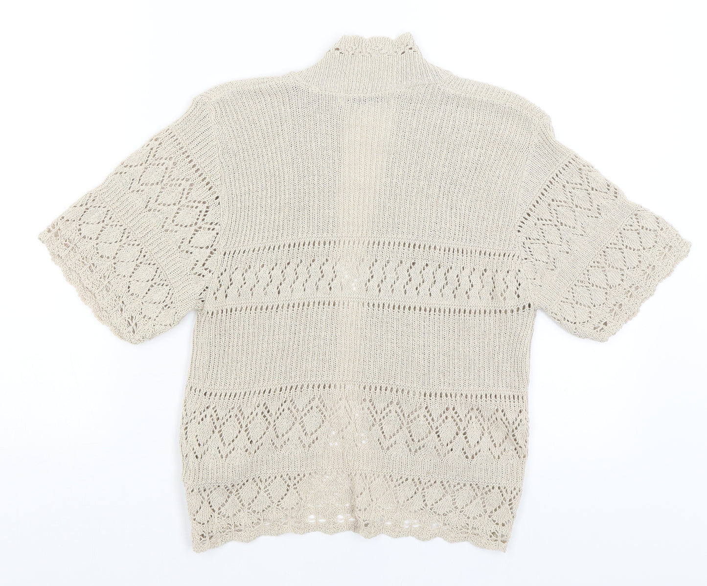 Pure & Natural Womens Beige   Shrug Jumper Size S