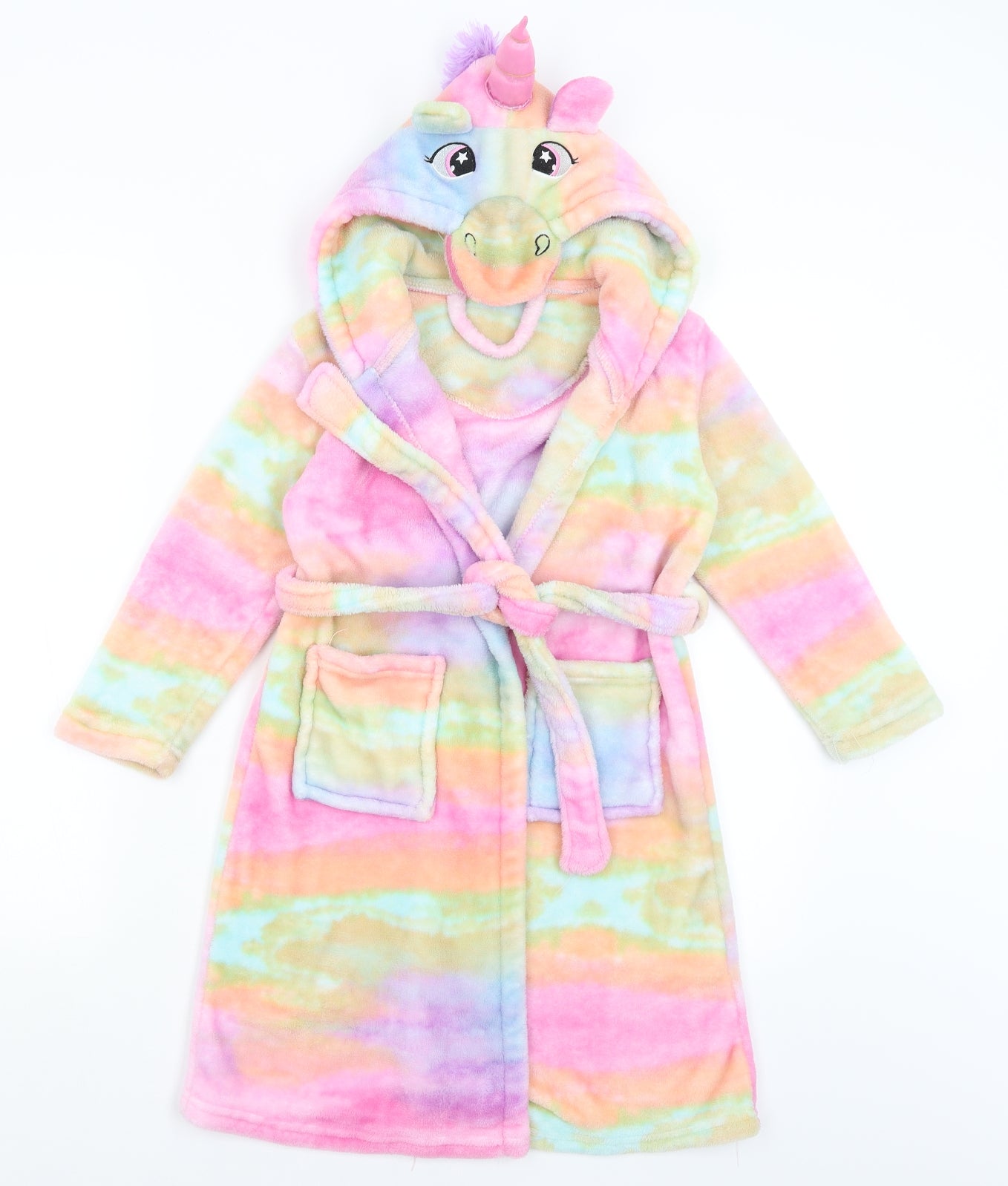 Nifty Kids Girls Multicoloured Solid  Kimono Gown Size 10 Years  - Unicorn