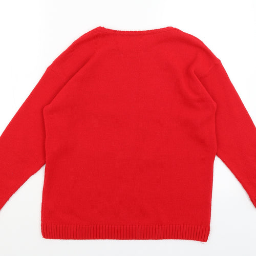 George Girls Red   Pullover Jumper Size 13-14 Years  - All I Want