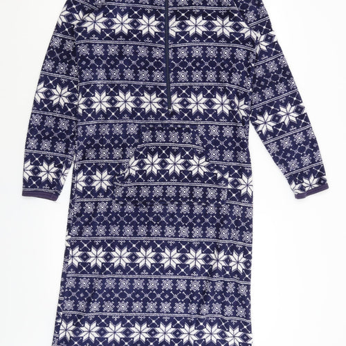 Preworn Womens Blue Geometric  Top Nightshirt Size 10