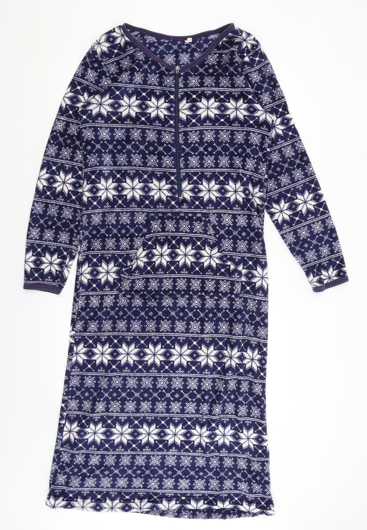 Preworn Womens Blue Geometric  Top Nightshirt Size 10