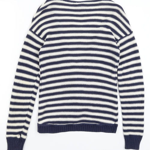 Divided Womens Blue Striped  Cardigan Jumper Size 12