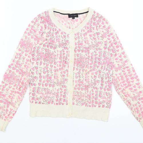 New Look Womens Ivory   Cardigan Jumper Size 6  - Hearts