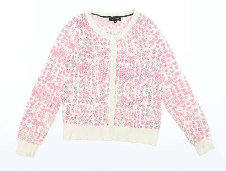 New Look Womens Ivory   Cardigan Jumper Size 6  - Hearts