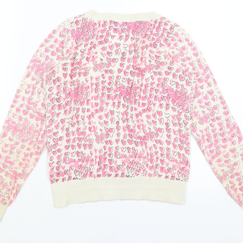 New Look Womens Ivory   Cardigan Jumper Size 6  - Hearts