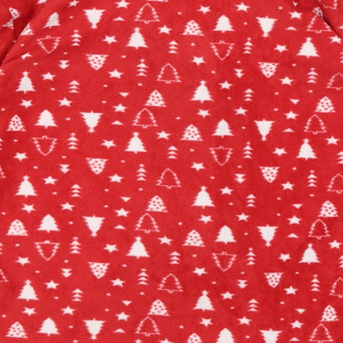 Matalan Womens Red Solid  Top Pyjama Top Size S  - Christmas Trees