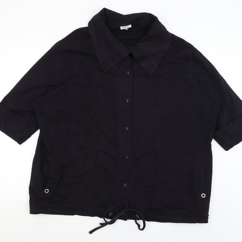 Rogers & Rogers Womens Black   Cardigan Jumper Size 28