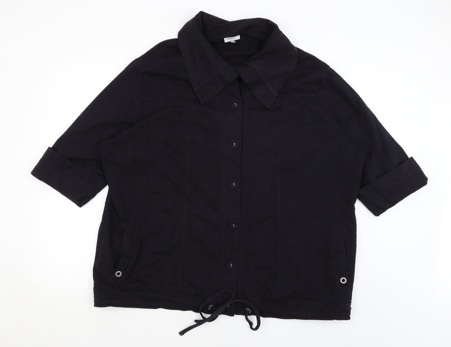 Rogers & Rogers Womens Black   Cardigan Jumper Size 28