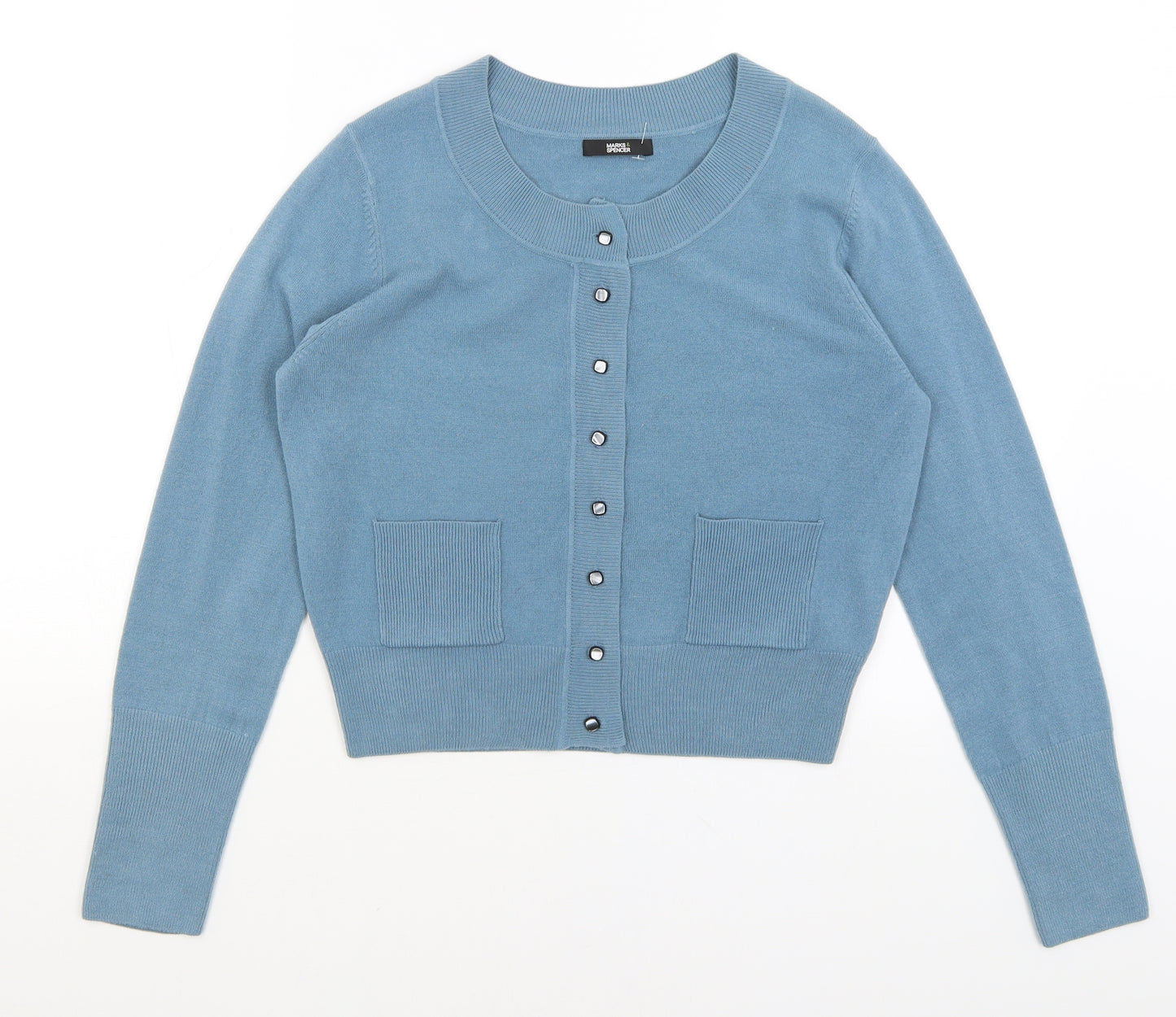 M&S Womens Blue   Cardigan Jumper Size 12