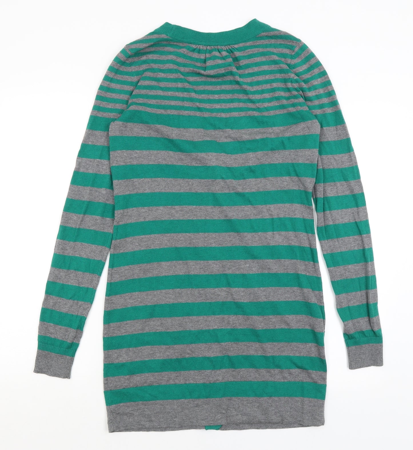 NEXT Womens Green Striped  Cardigan Jumper Size 8