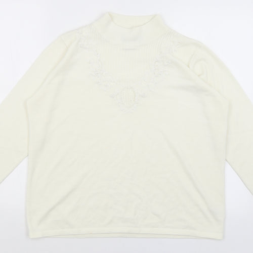 BM Womens Ivory   Pullover Jumper Size M
