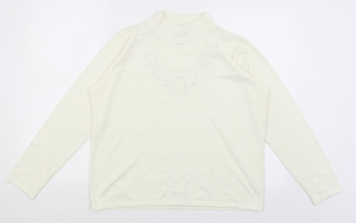 BM Womens Ivory   Pullover Jumper Size M