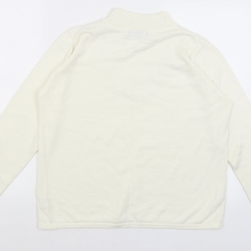 BM Womens Ivory   Pullover Jumper Size M