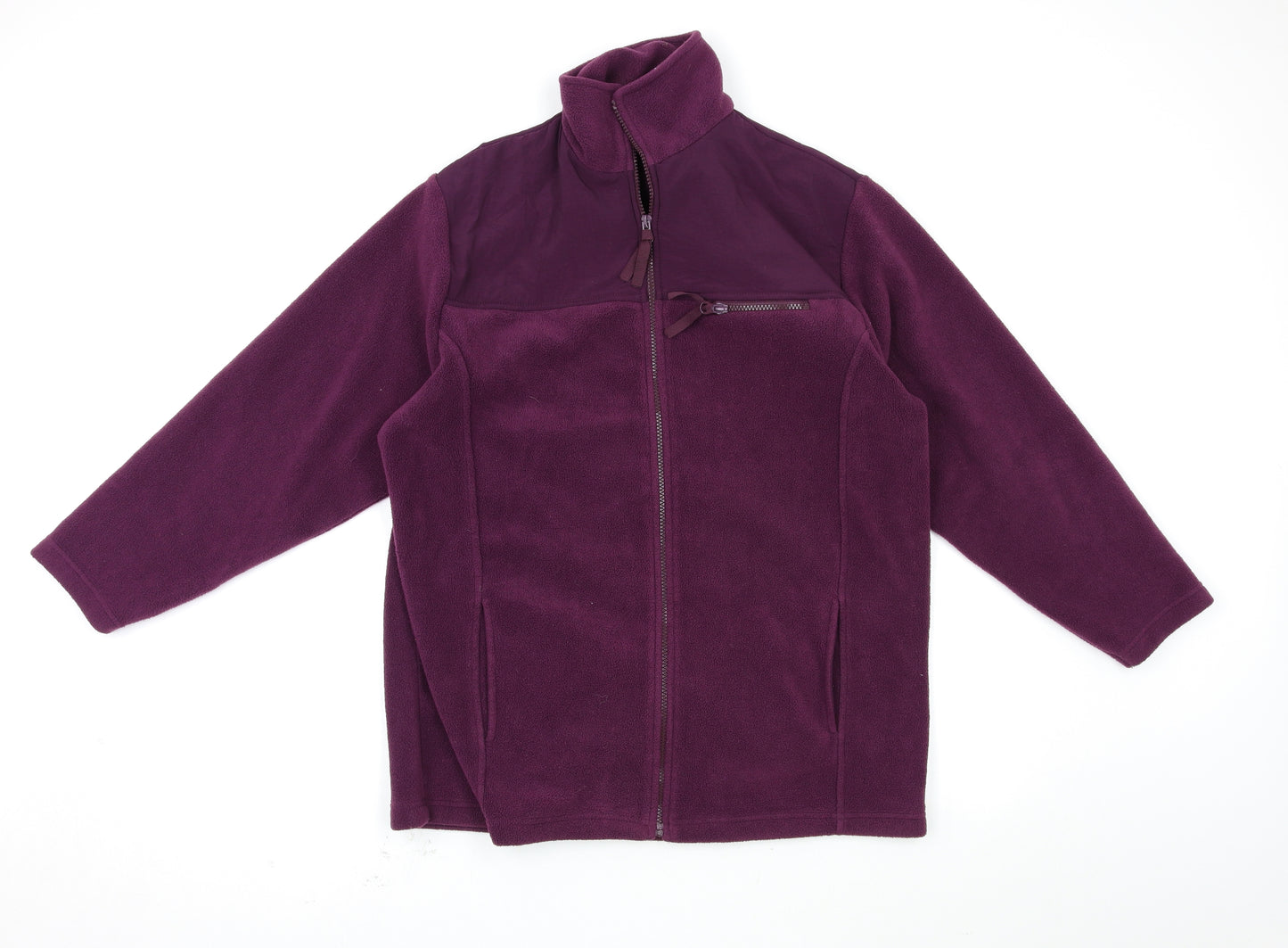 Bonmarché Womens Purple  Fleece Full Zip Jumper Size M