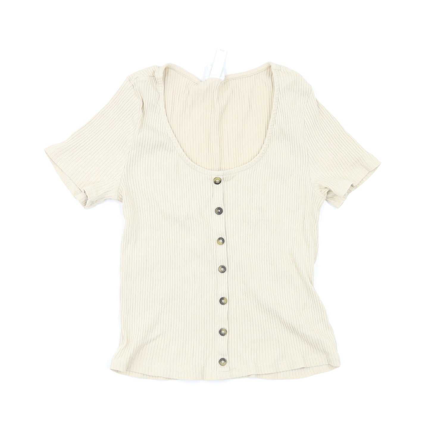 H&M Womens Beige   Basic T-Shirt Size M