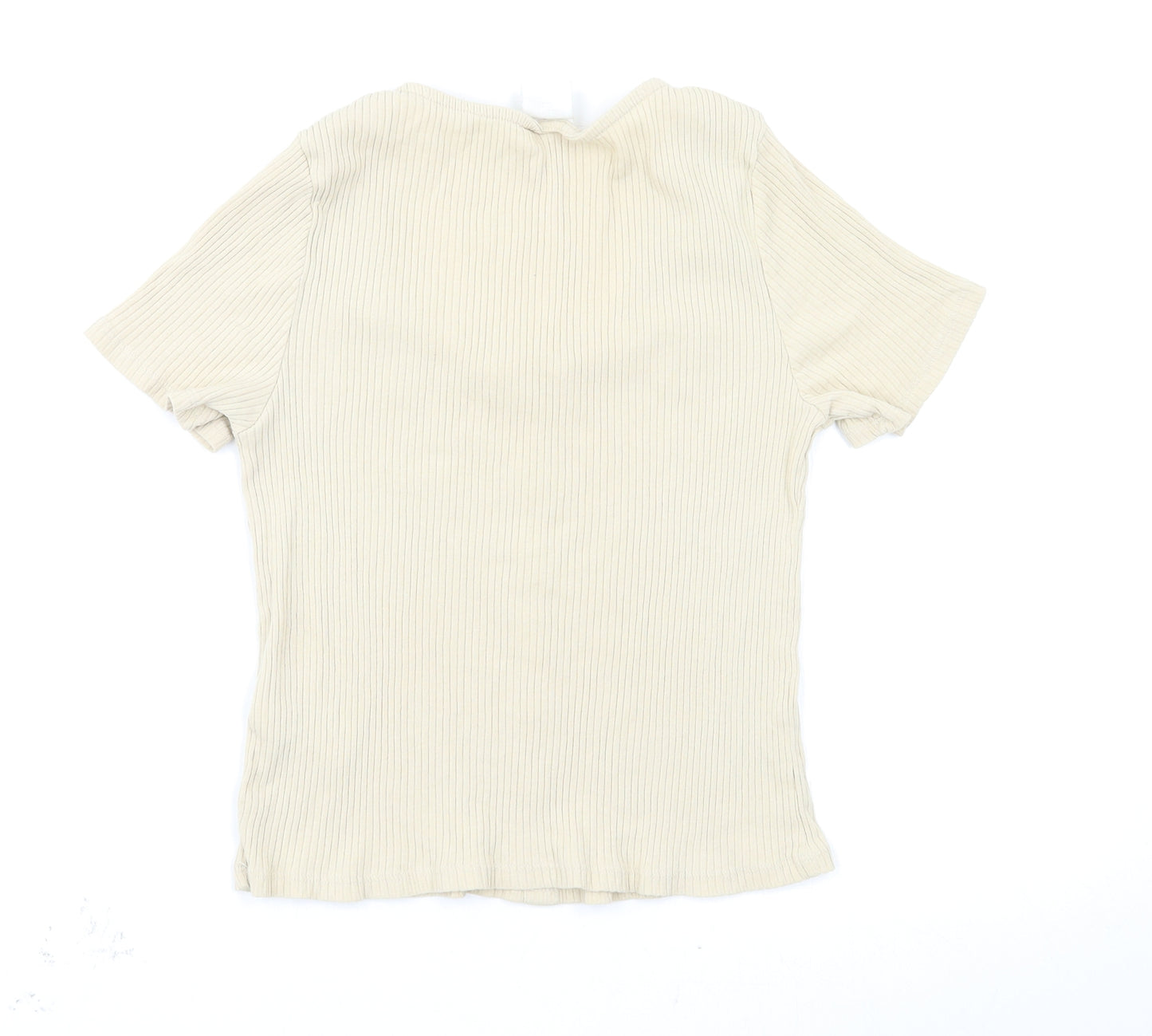 H&M Womens Beige   Basic T-Shirt Size M