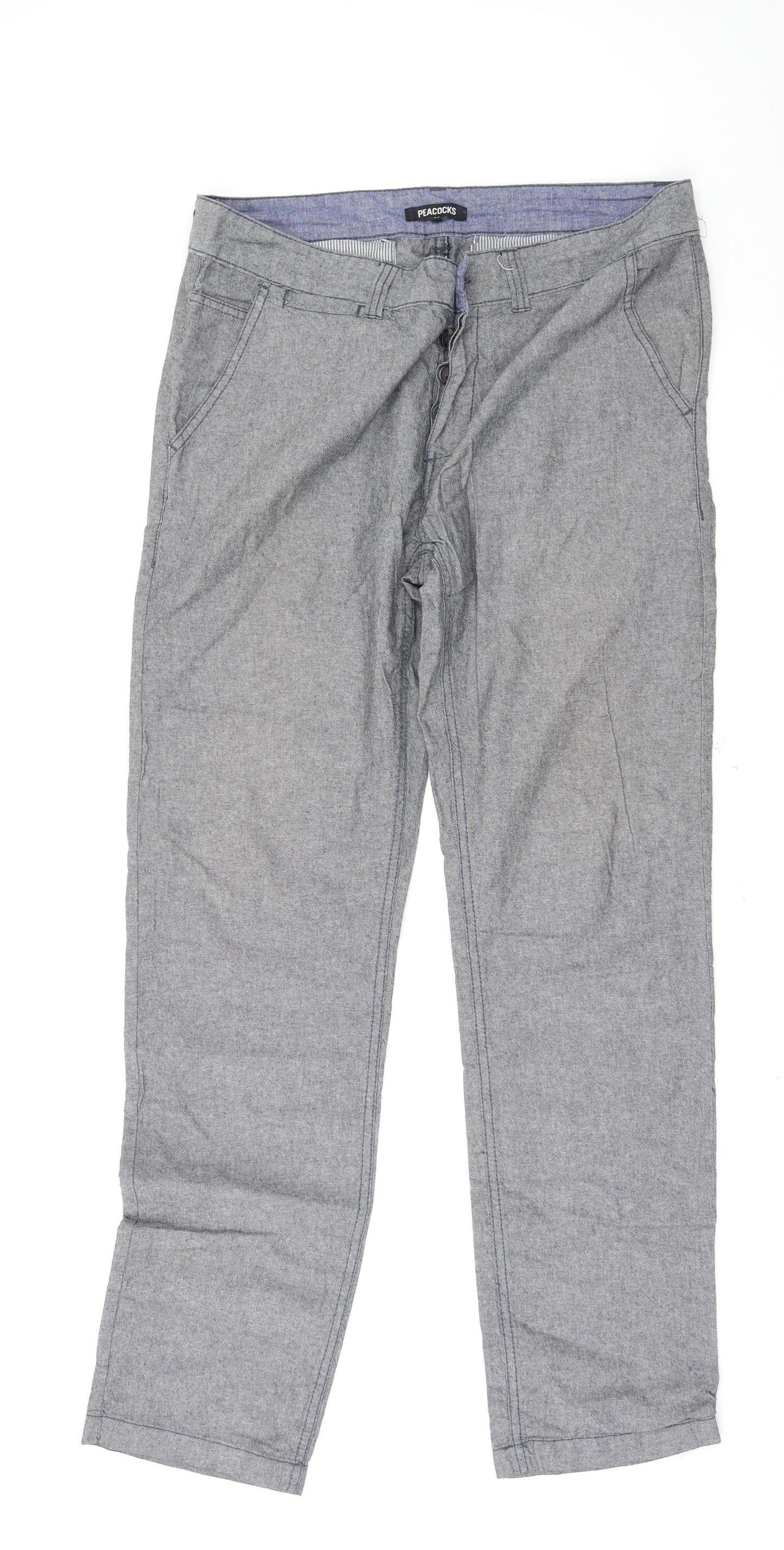 Peacocks Womens Grey   Sweatpants Trousers Size 32 L31 in