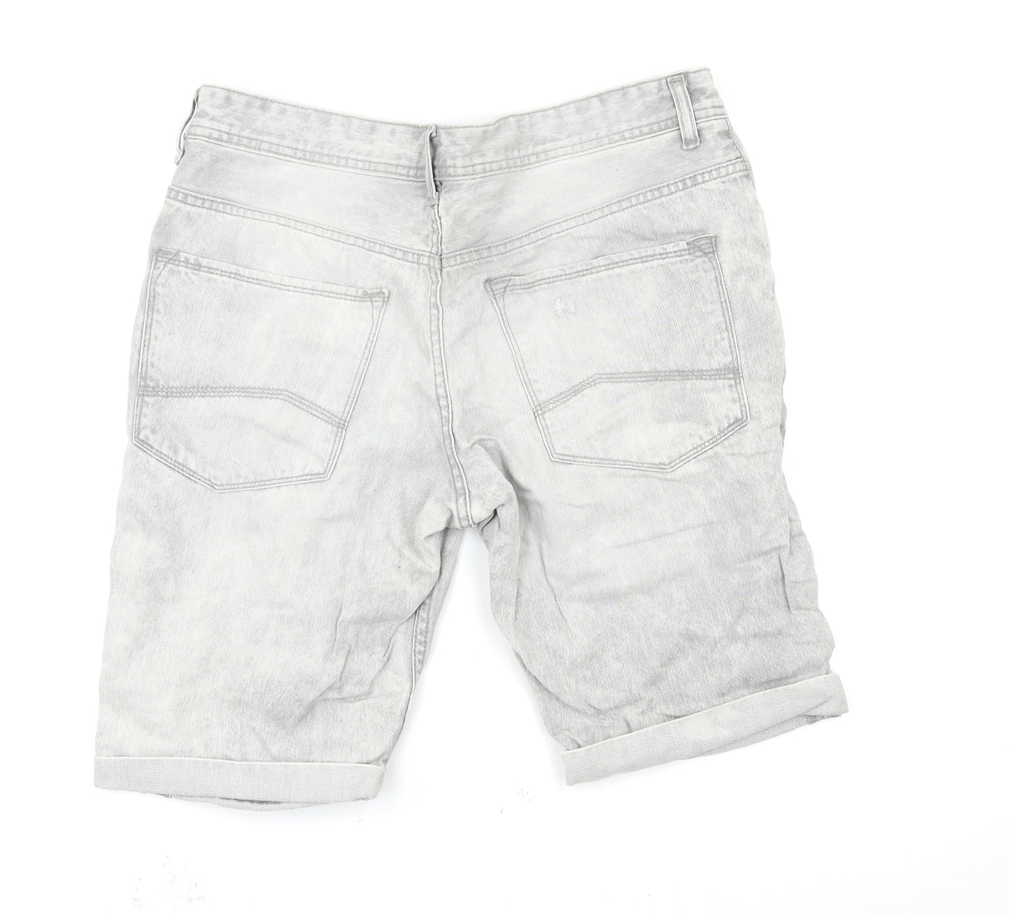 Denim & Co. Mens Grey   Cargo Shorts Size 34