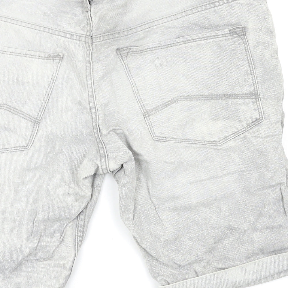 Denim & Co. Mens Grey   Cargo Shorts Size 34