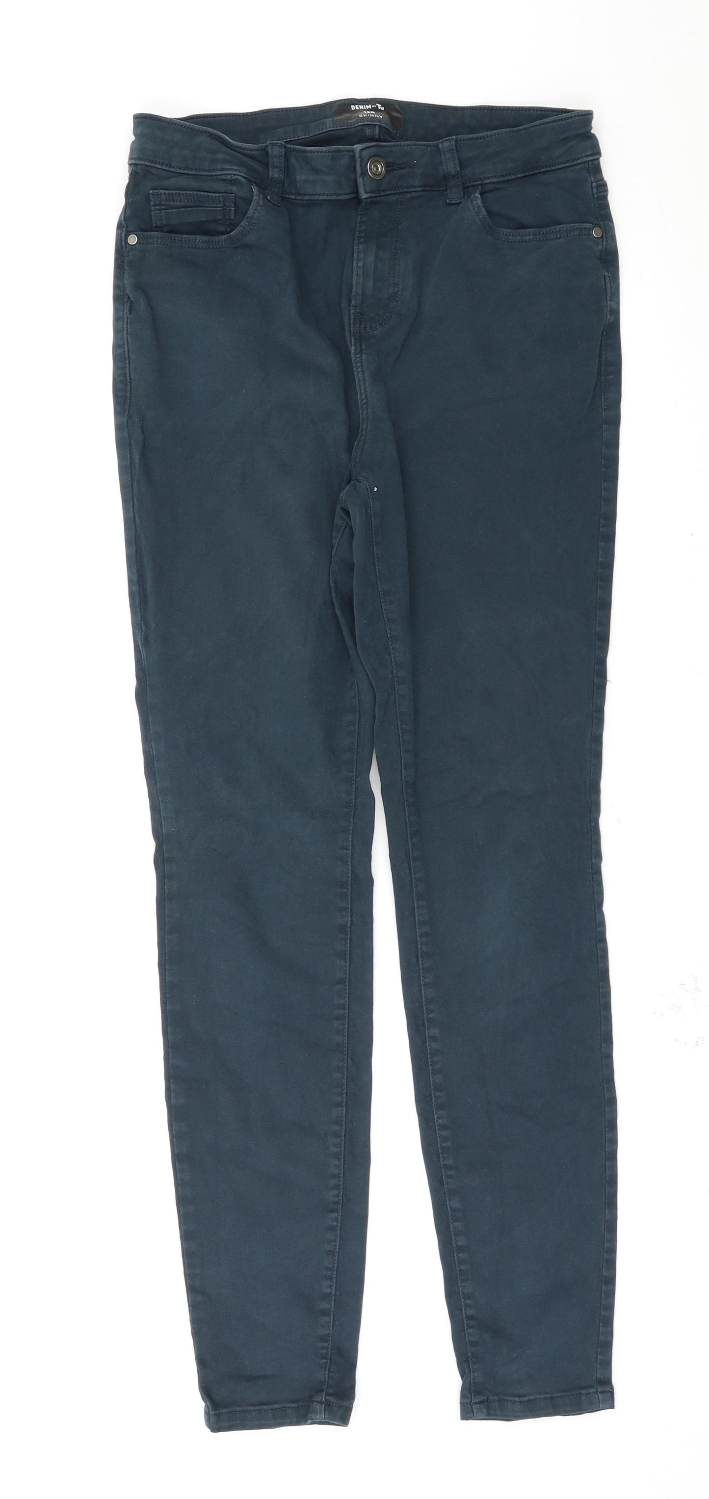 TU Womens Green   Skinny Jeans Size 12 L29 in