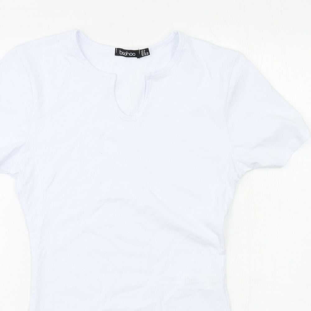 Boohoo Womens White   Basic T-Shirt Size 12