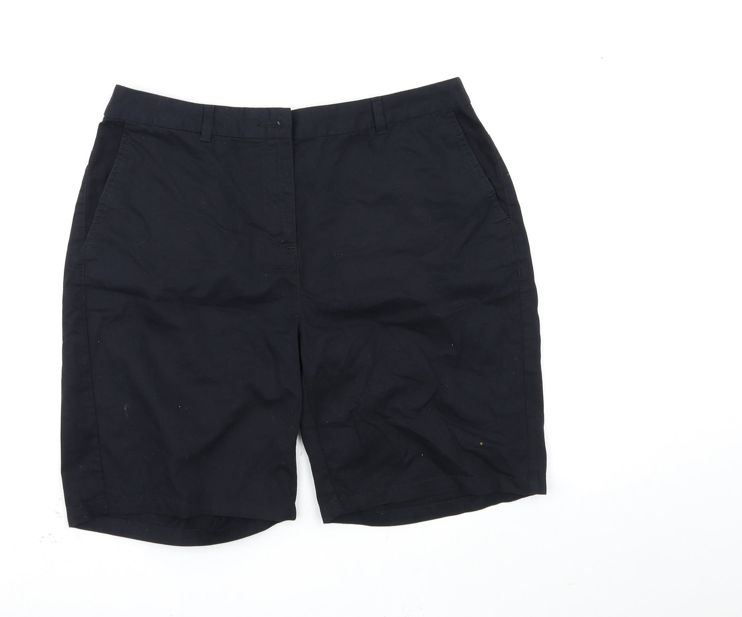 Marks and Spencer Womens Black   Chino Shorts Size 12