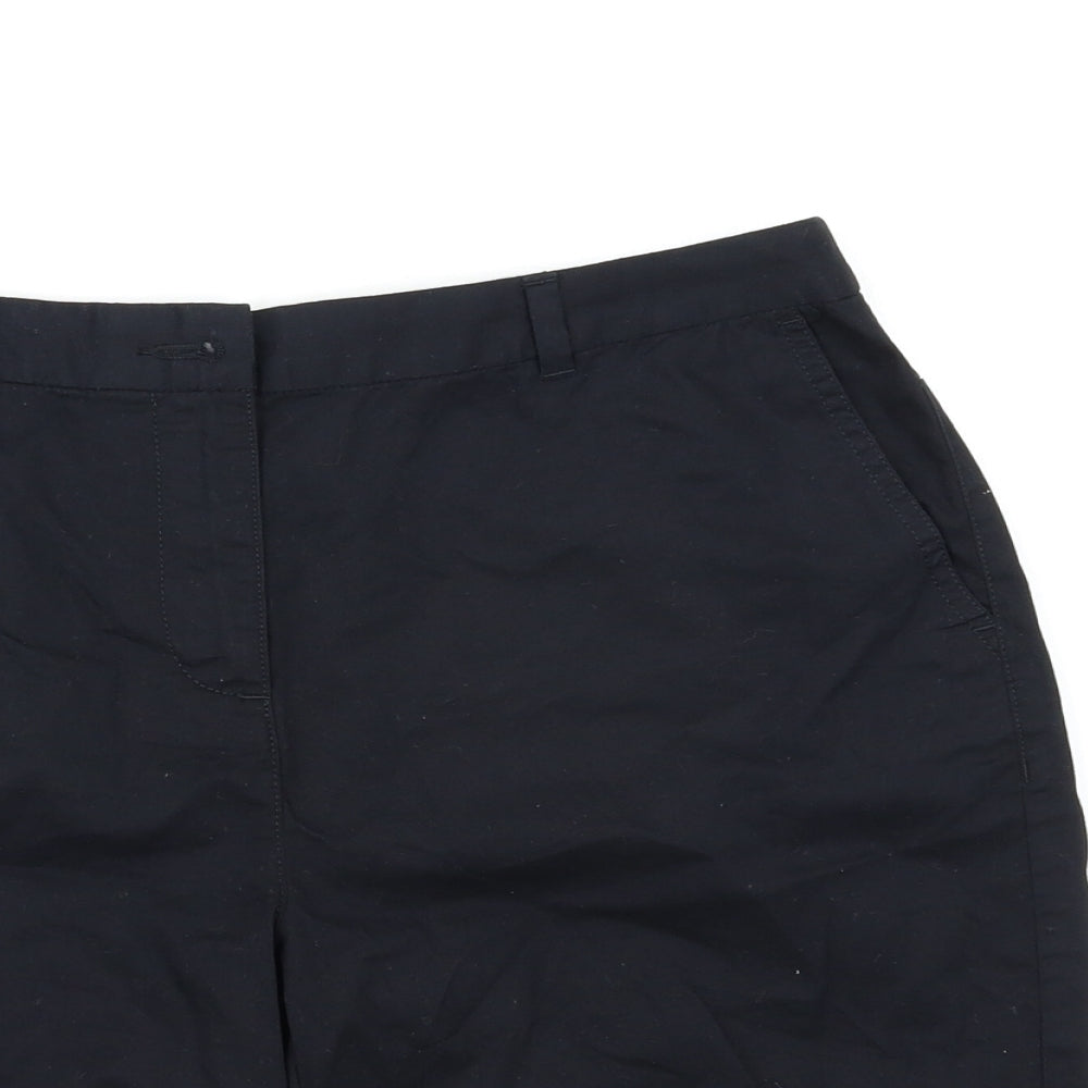 Marks and Spencer Womens Black   Chino Shorts Size 12