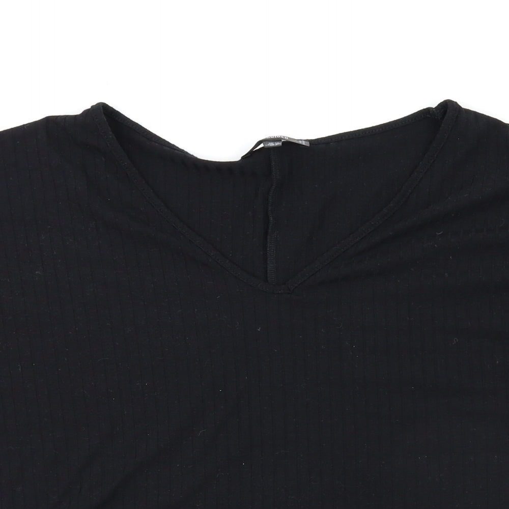 Missguided Womens Black   Basic T-Shirt Size 12